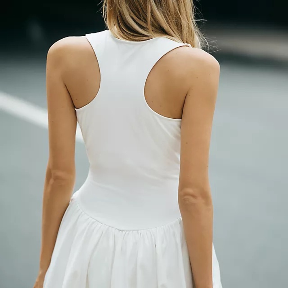 Daily Practice Bubble Hem Mini Dress